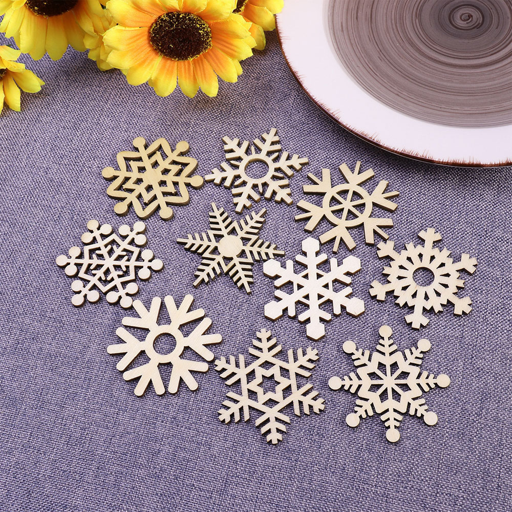 Christmas Craft Embellishment - 10 Stück Weihnachtsbaum-Dekoration zum Selbermachen, verschiedene