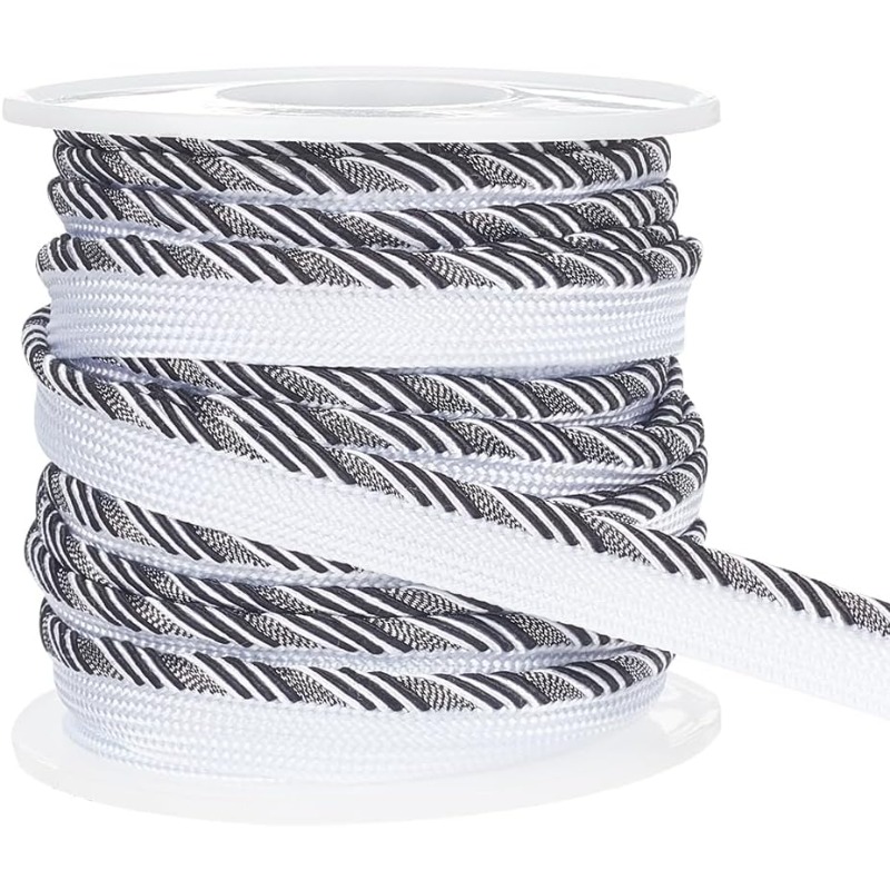 Cord Trim Twisted - 10 Yard schwarz Twisted Lip Cord