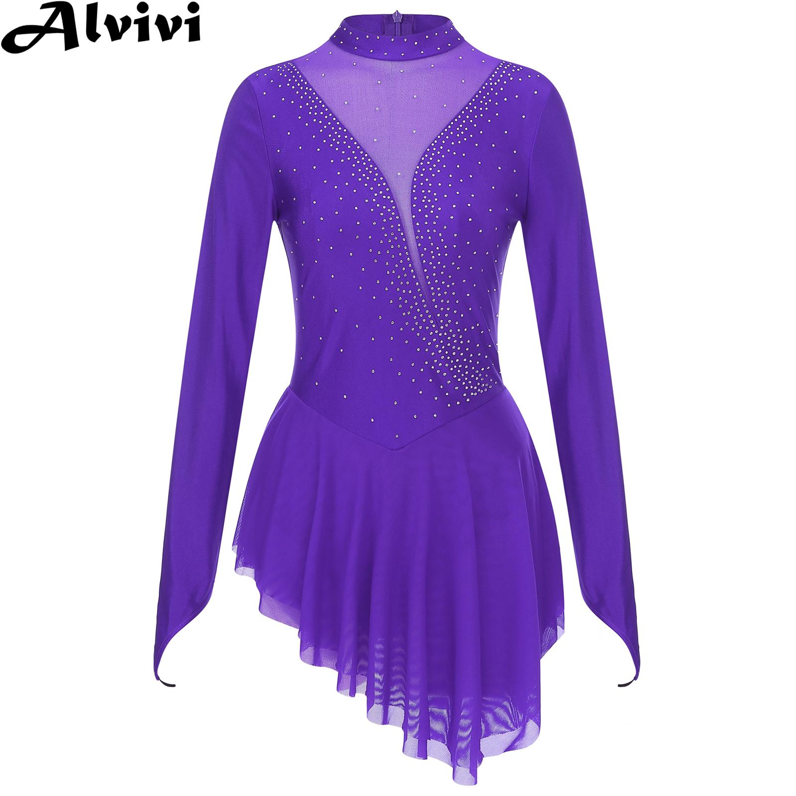 Rhinestone Banding Trim - Frauen Eiskunstlauf Gymnastik Trikot Kleid Lyrical