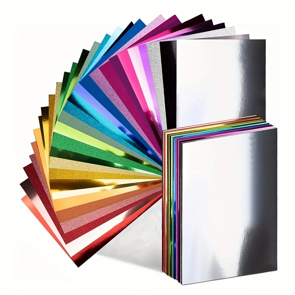 Glitter Vinyl Roll - Spiegel holographische Farbe Glitzer Metallfolie Papier