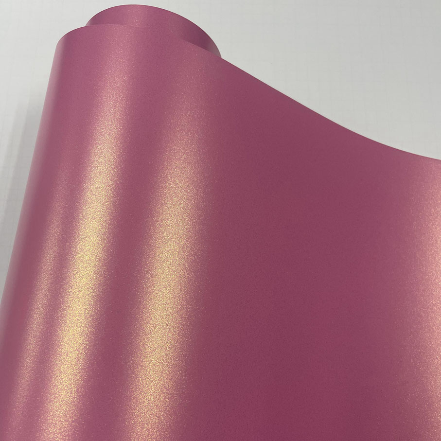 Glitter Vinyl Roll - Premium Goldsands Glitzer-Rosa-Vinylfolie für den Innenraum