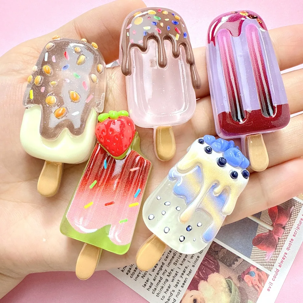 Christmas Craft Embellishment - Im Dunkeln leuchtende transparente Eiscreme-Cabochons aus