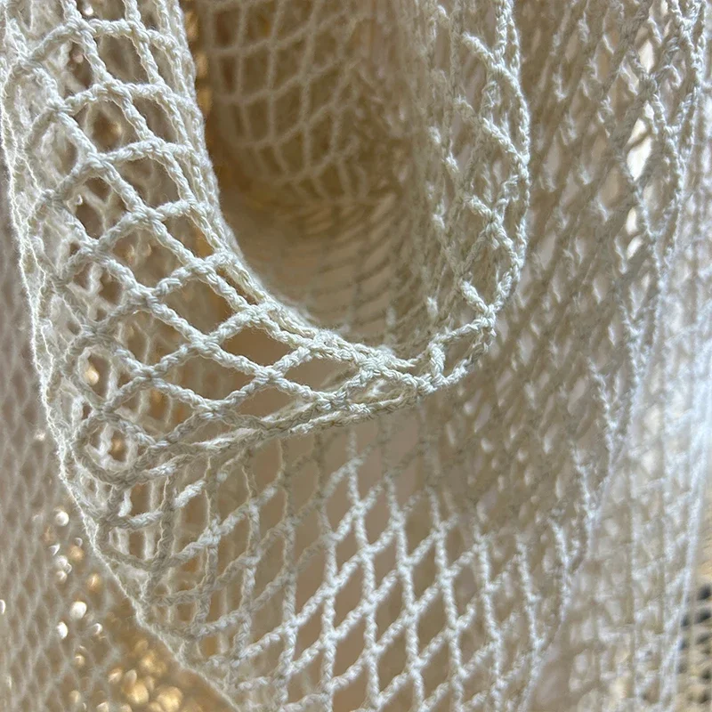 Crystal Mesh Fabric - Fischernetz Stoff Baumwolle Leinen große Mesh