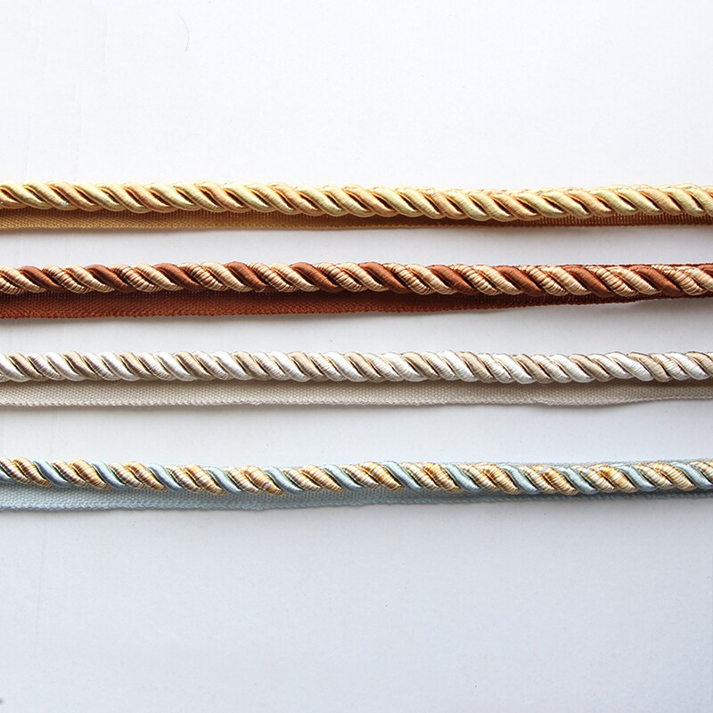 Cord Trim Twisted - 12,5m Gedrehtes Flanschseil mit Stoffkante für
