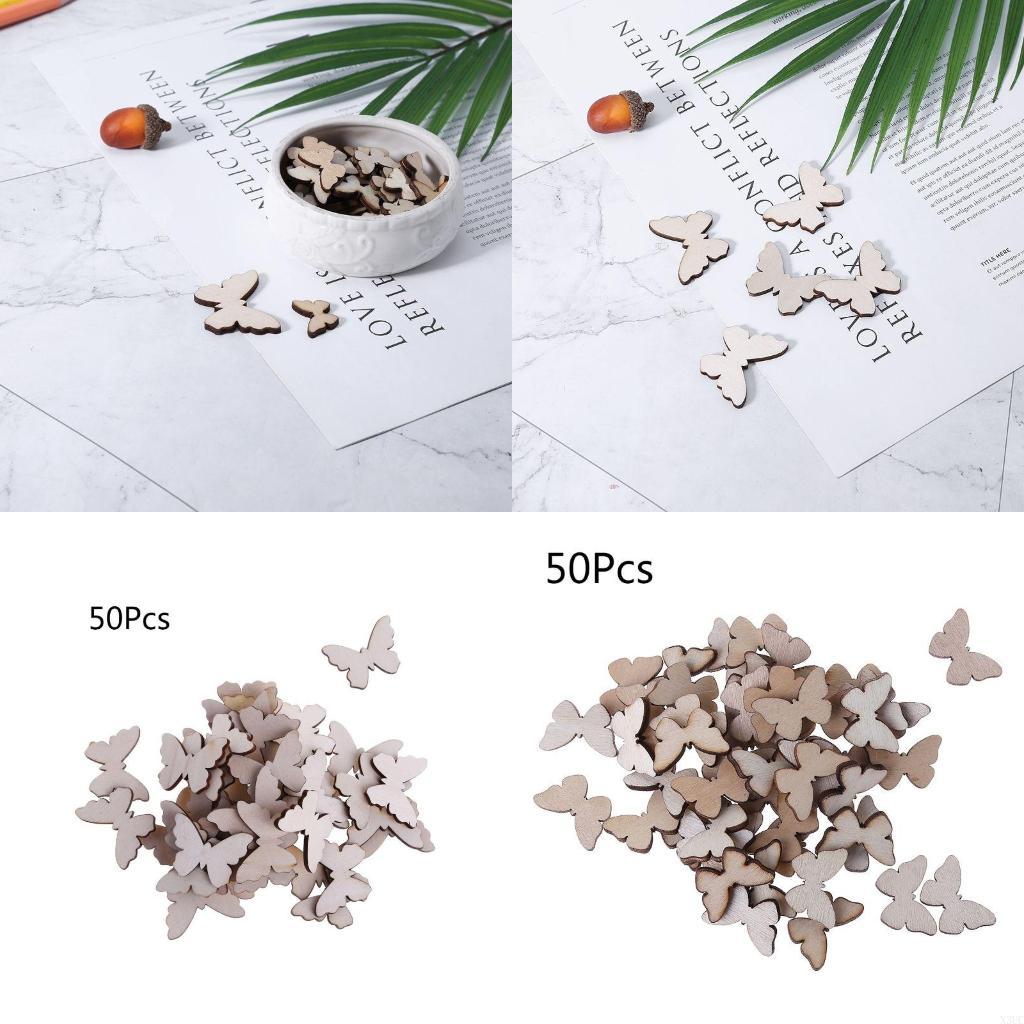 Christmas Craft Embellishment - 50 Stcs für Schmetterlingsform Holzscheiben basteln