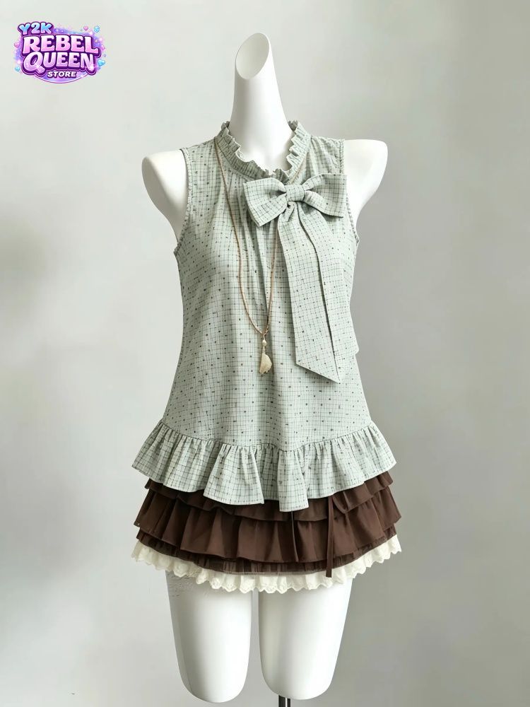 Elastic Lace Trim - Japanisches Vintage Sweetie 2-teiliges Set für