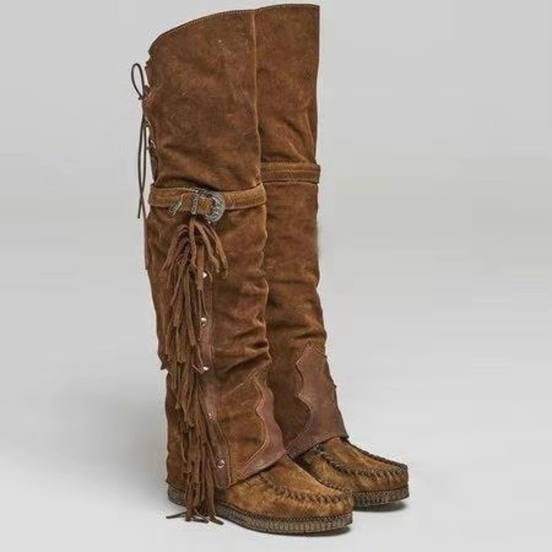 Tassel Fringe Trim - 2026 Neue Damen Overknee-Stiefel mit Fransen