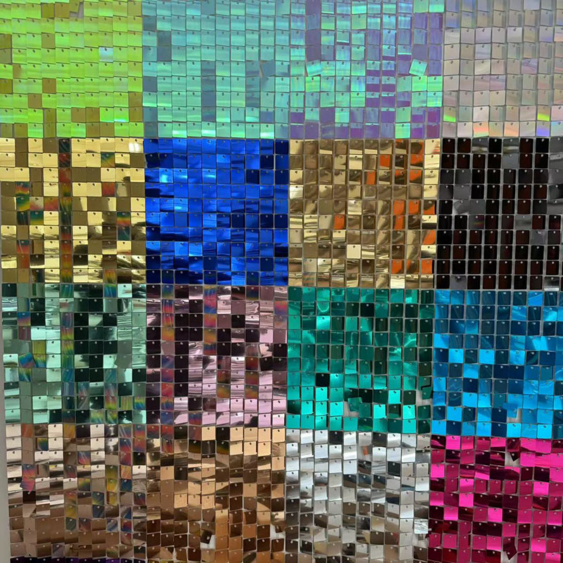 Sequin Fabric Panel - 6/12/24/25/26/27 Stück schimmernde Wandhintergründe, 33 Farben,