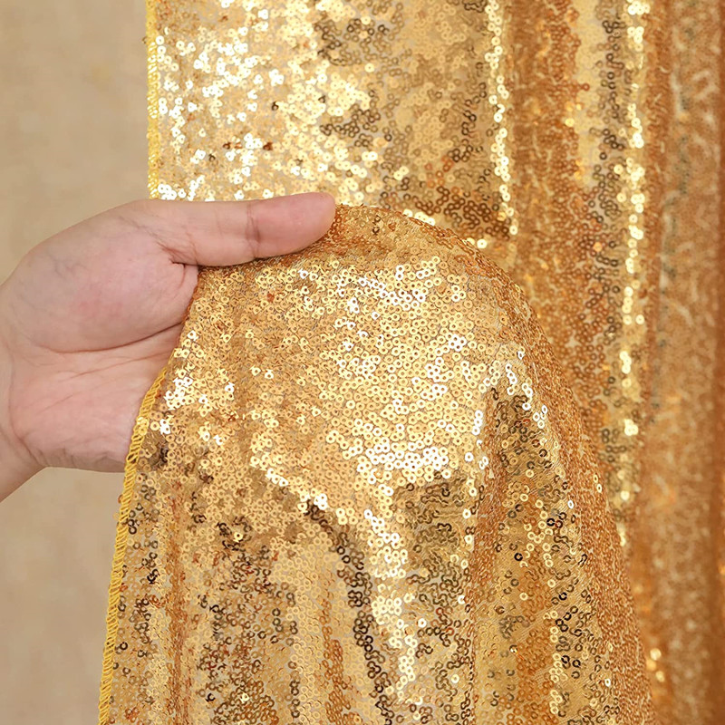 Gold-/silbrige Pailletten-Hint – Sequin Fabric Panel Bewertung und Preis