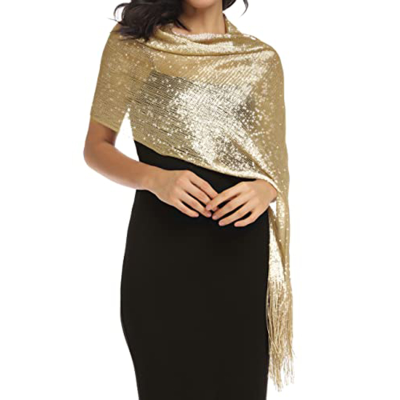 Damen Glänzender Gold-Silber-S – Tassel Fringe Trim Bewertung und Preis