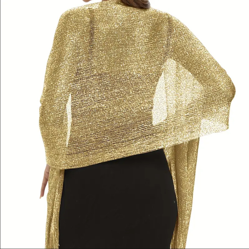 Damen Glänzender Gold-Silber-S – Tassel Fringe Trim Bewertung und Preis