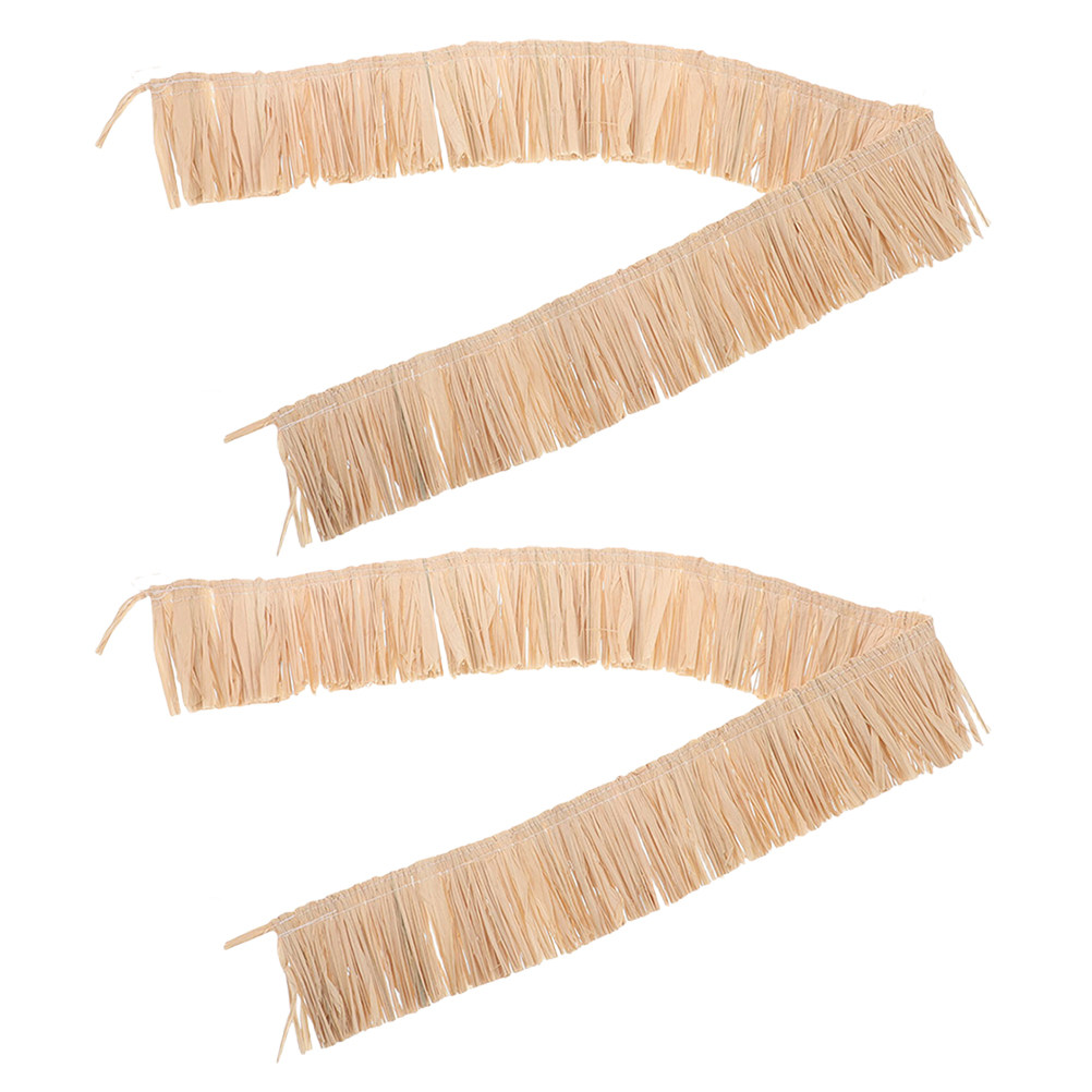 2 Stück Raffia-Fransenbänder,  – Tassel Fringe Trim Bewertung und Preis