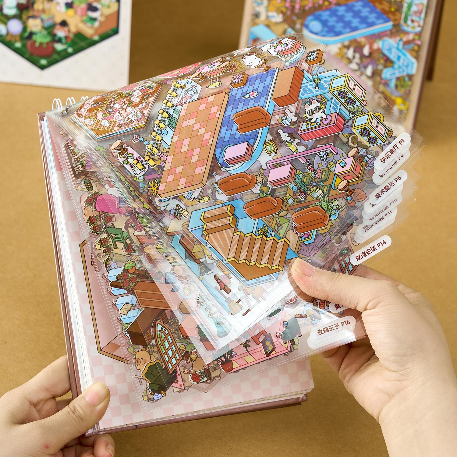 3D Miniatur-Szenen-Stickerbuch – Glitter Vinyl Roll Bewertung und Preis