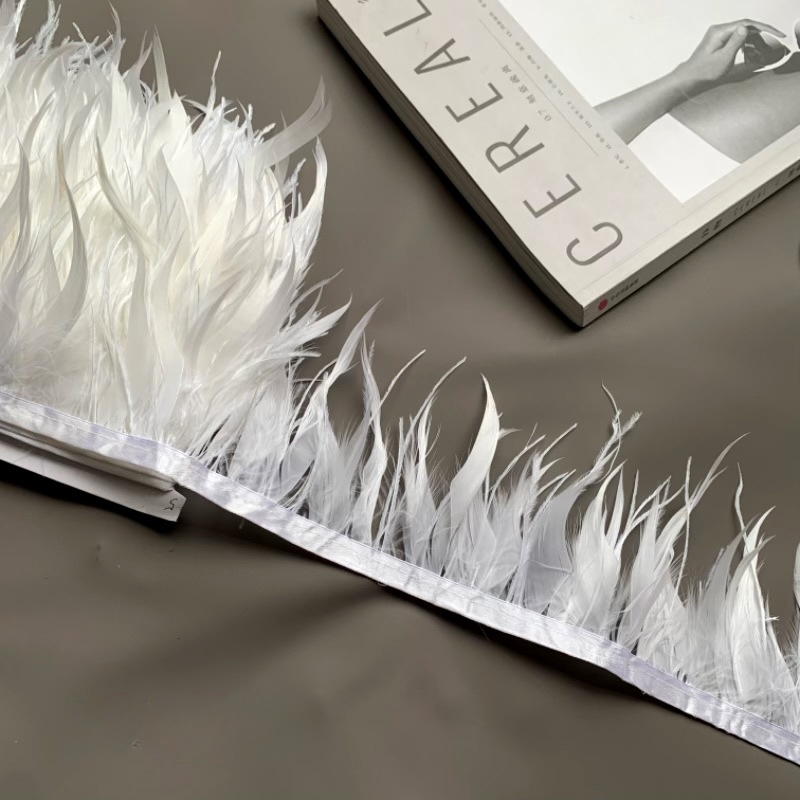 10M Buntes Straußenfeder-Bordü – Fringe Ribbon Sewing Bewertung und Preis