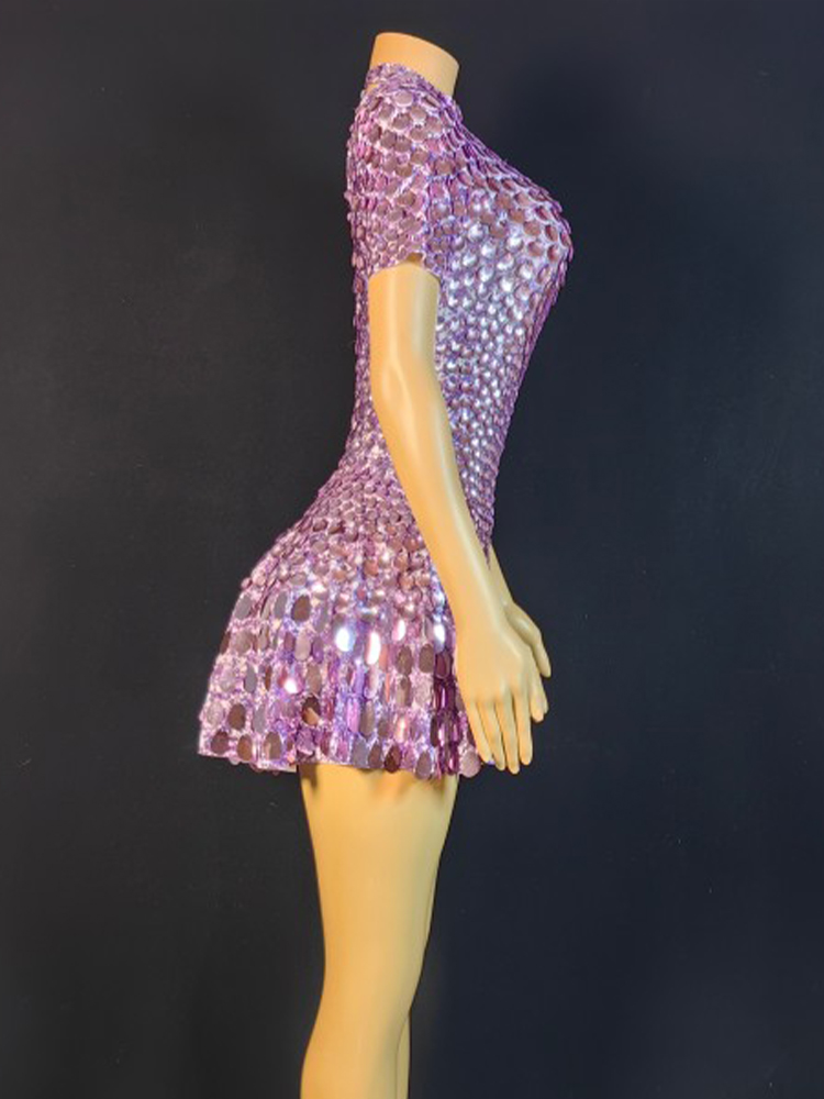 Schöne Pailletten Mini kleid s – Rhinestone Banding Trim Bewertung und Preis