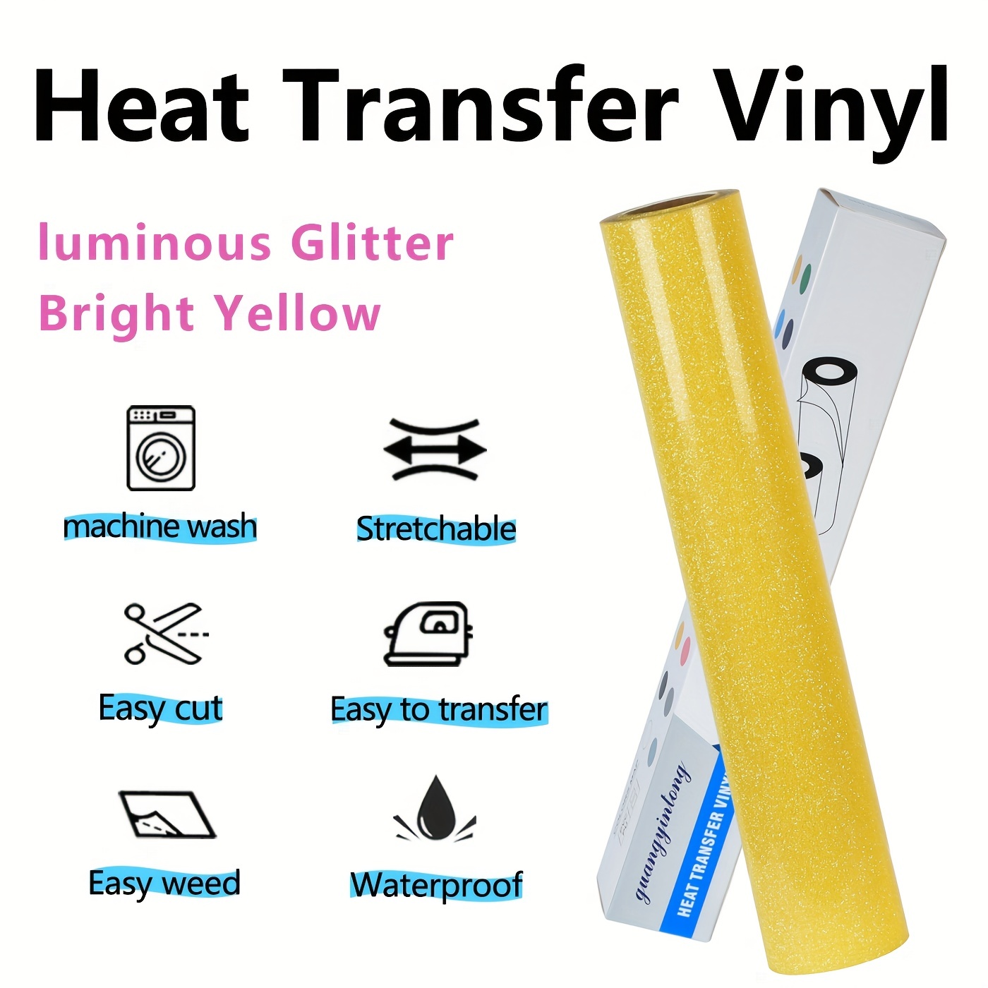 Glitzer-HTV-Transferfolienroll – Glitter Vinyl Roll Bewertung und Preis