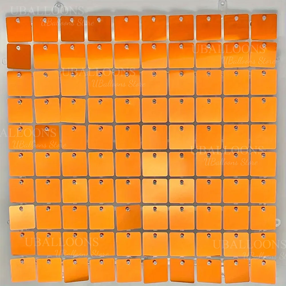 Hellorange schimmernde Wand-Hi – Sequin Fabric Panel Bewertung und Preis