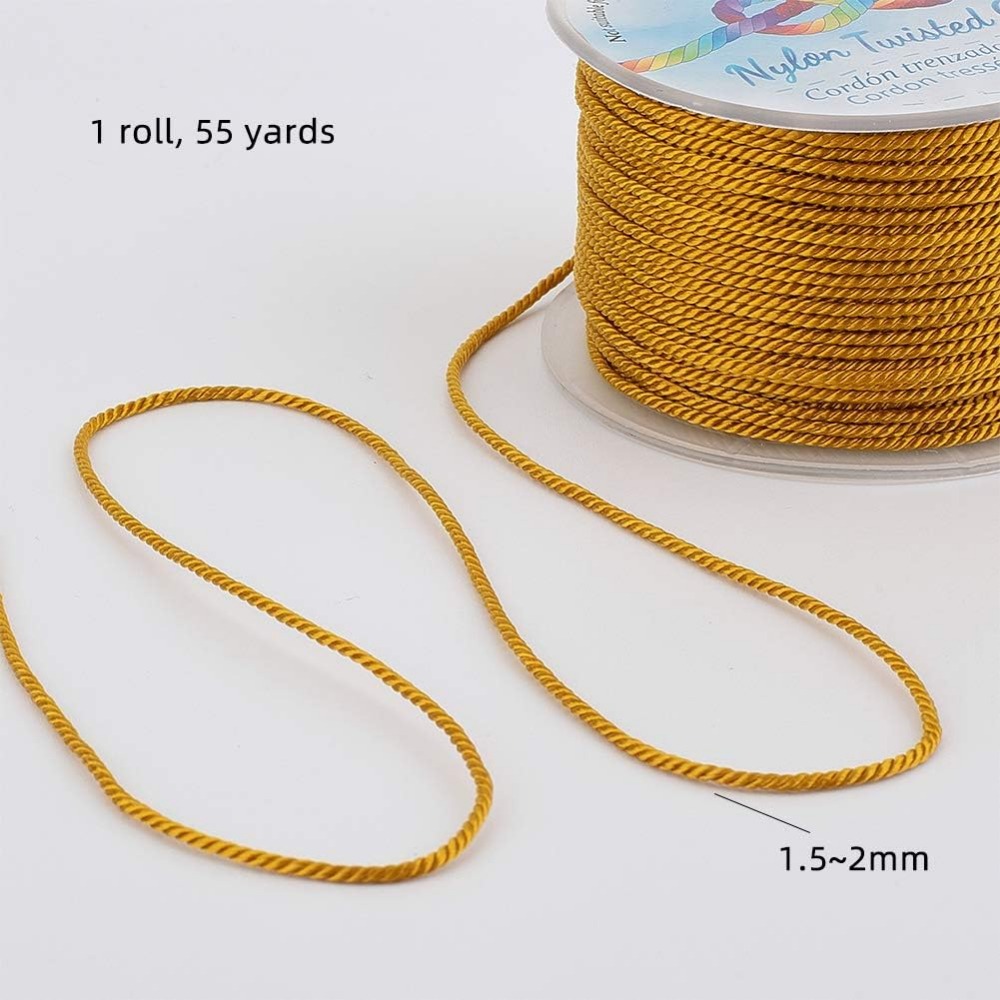 55 Yards 1 mm gedrehte Satin-N – Cord Trim Twisted Bewertung und Preis