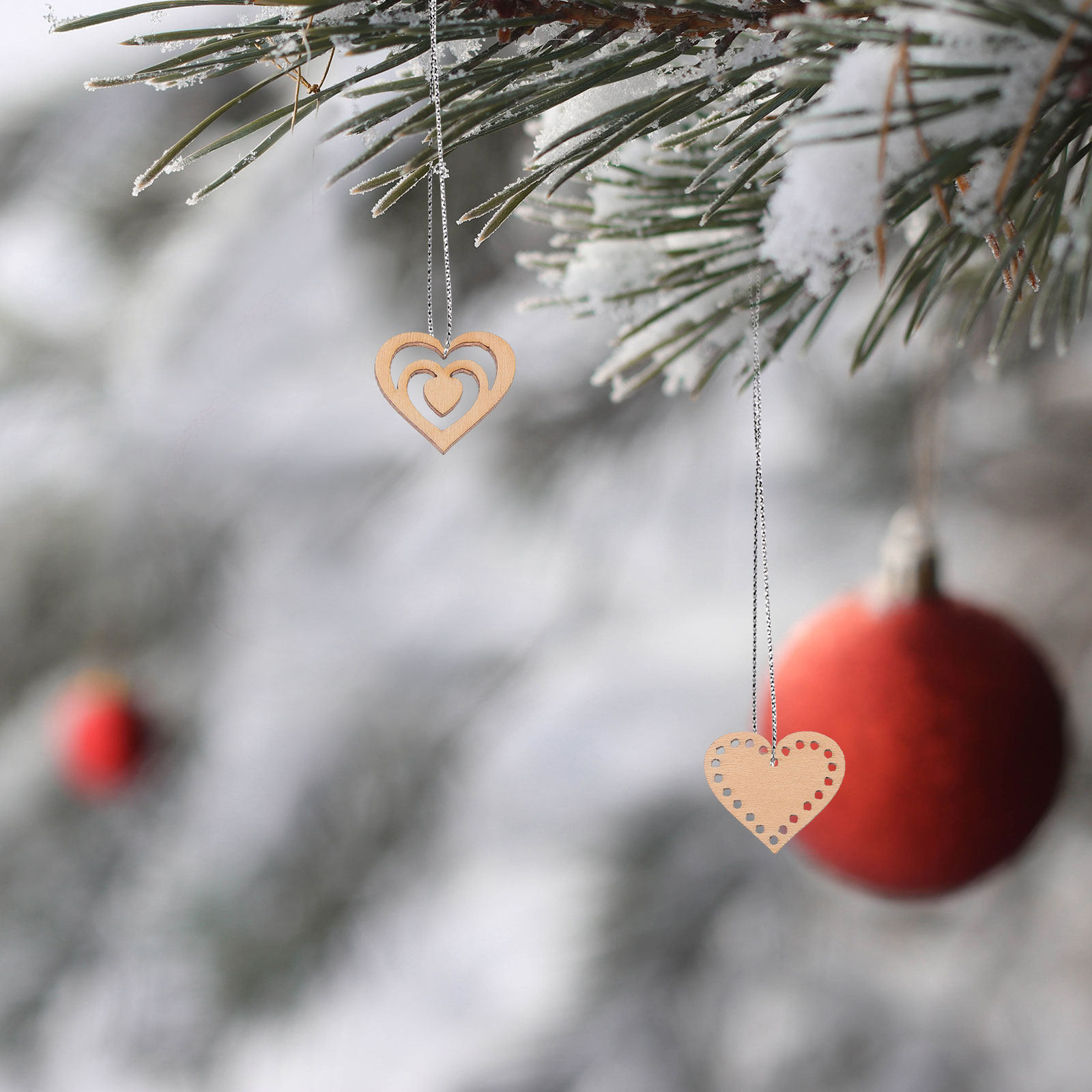 1 Set Holzherz-Scheiben zum Au – Christmas Craft Embellishment Bewertung und Preis