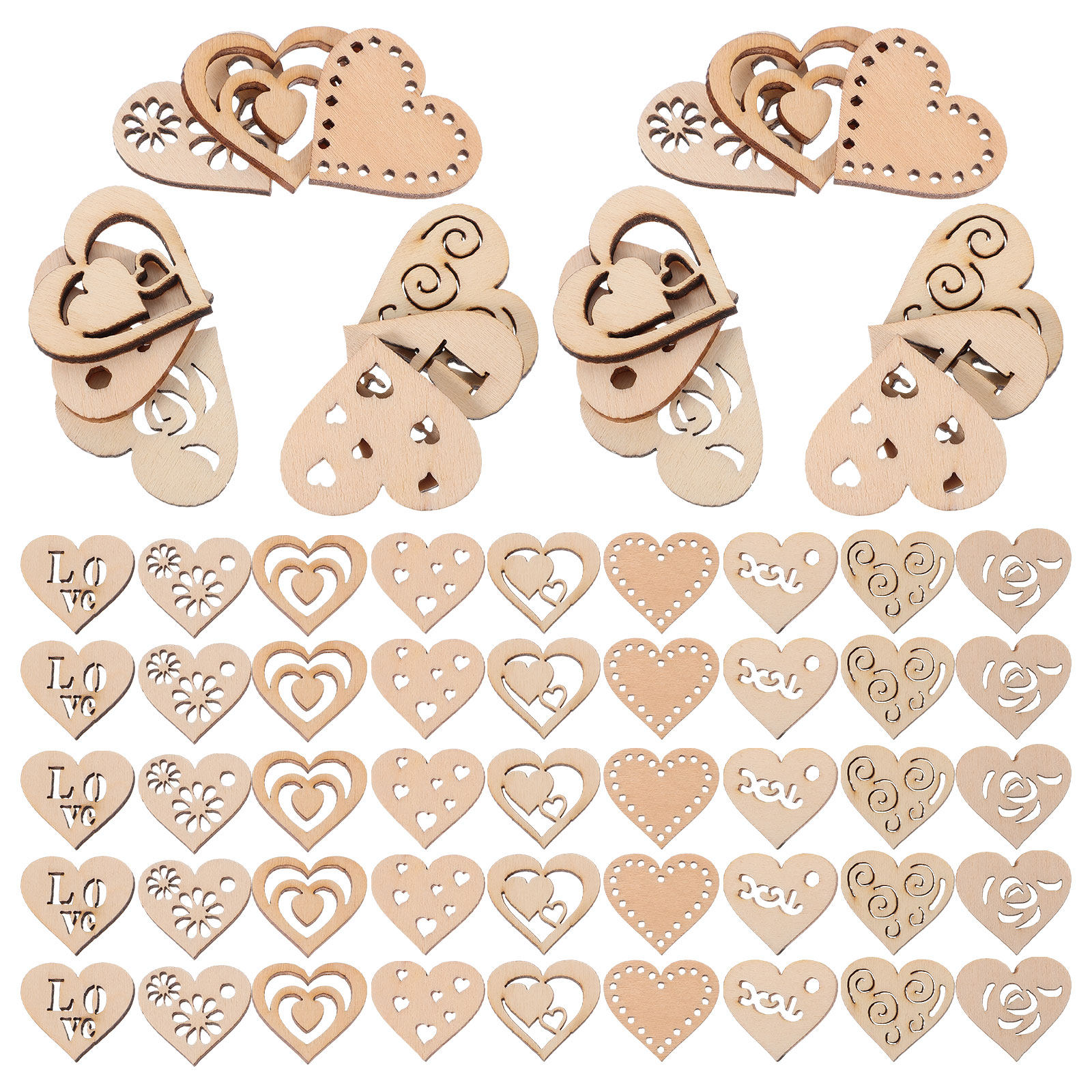1 Set Holzherz-Scheiben zum Au – Christmas Craft Embellishment Bewertung und Preis