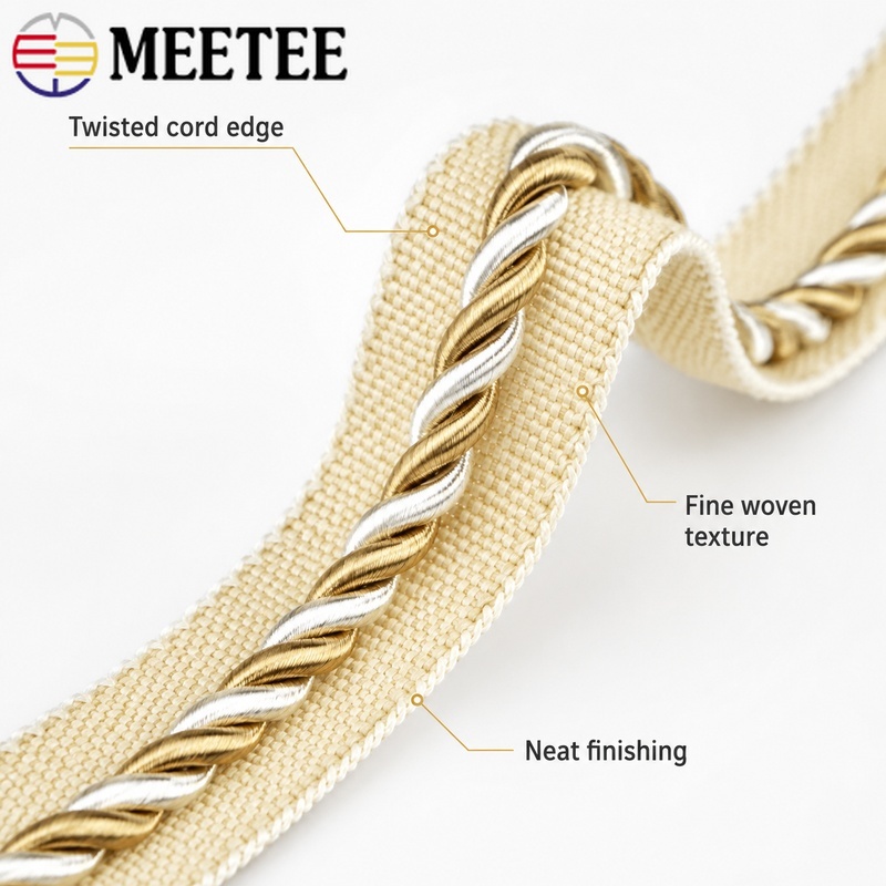 2/5/10/12M Meetee 6mm Zweifarb – Cord Trim Twisted Bewertung und Preis