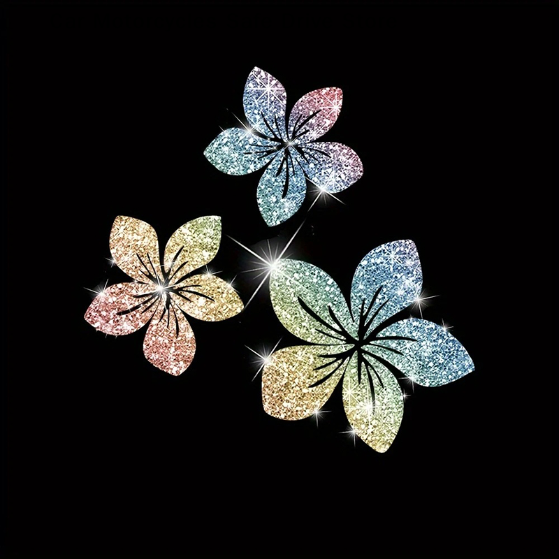 Blumen-Glitzer-Autoaufkleber,  – Glitter Vinyl Roll Bewertung und Preis