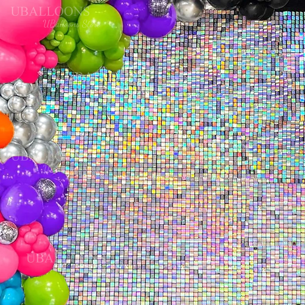 Schillernde silberne Schimmer- – Sequin Fabric Panel Bewertung und Preis