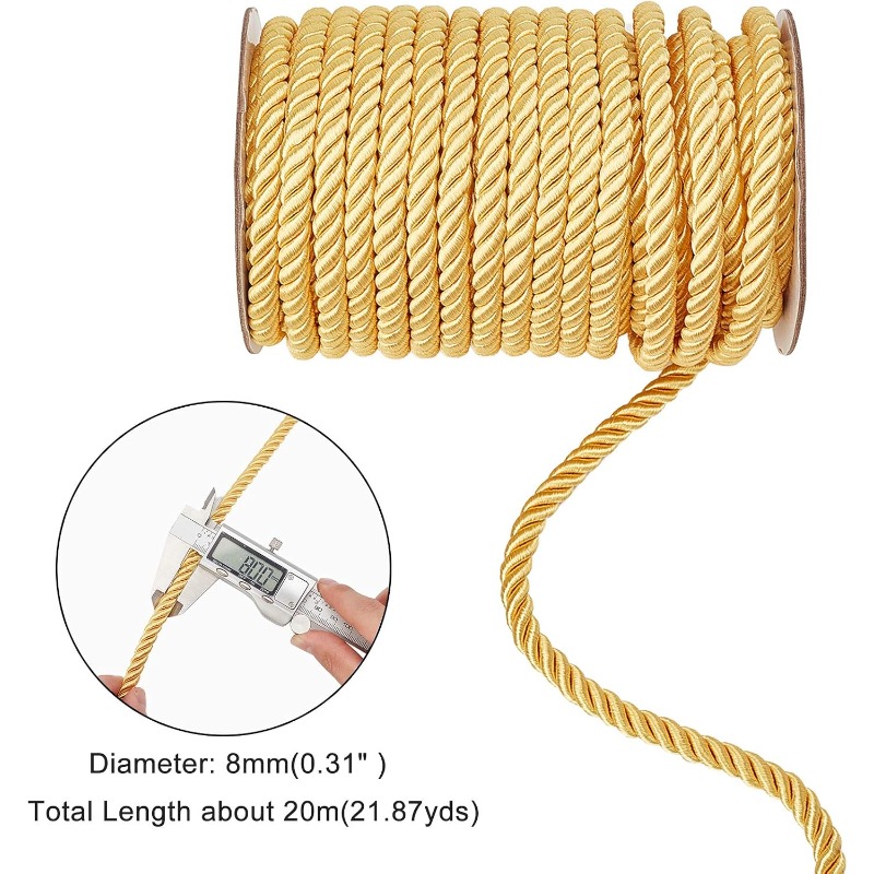 1 Rolle 8 mm 20 Yards gedrehte – Cord Trim Twisted Bewertung und Preis