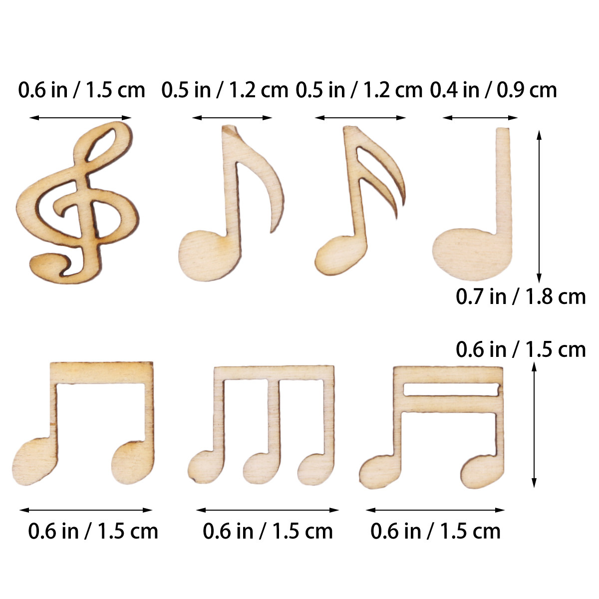 100 Stück Holz-Musiknoten, Nat – Christmas Craft Embellishment Bewertung und Preis