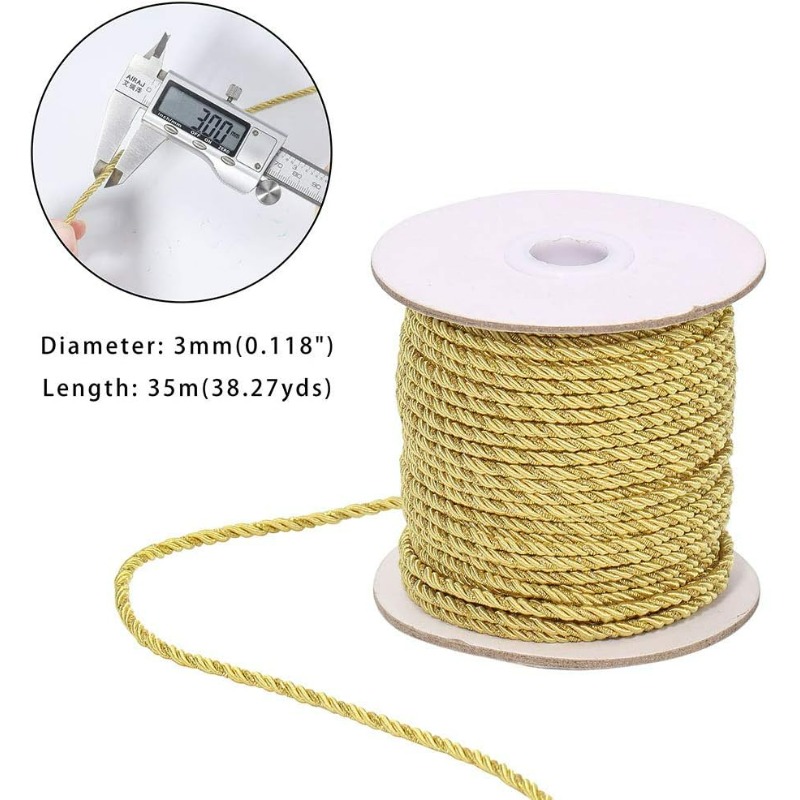 3 mm/35 Yards metallisches ged – Cord Trim Twisted Bewertung und Preis