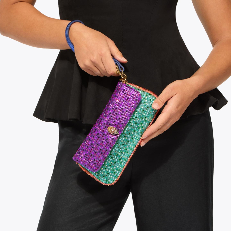 Luxuriöse Pickle-Schultertasch – Sequin Fabric Panel Bewertung und Preis