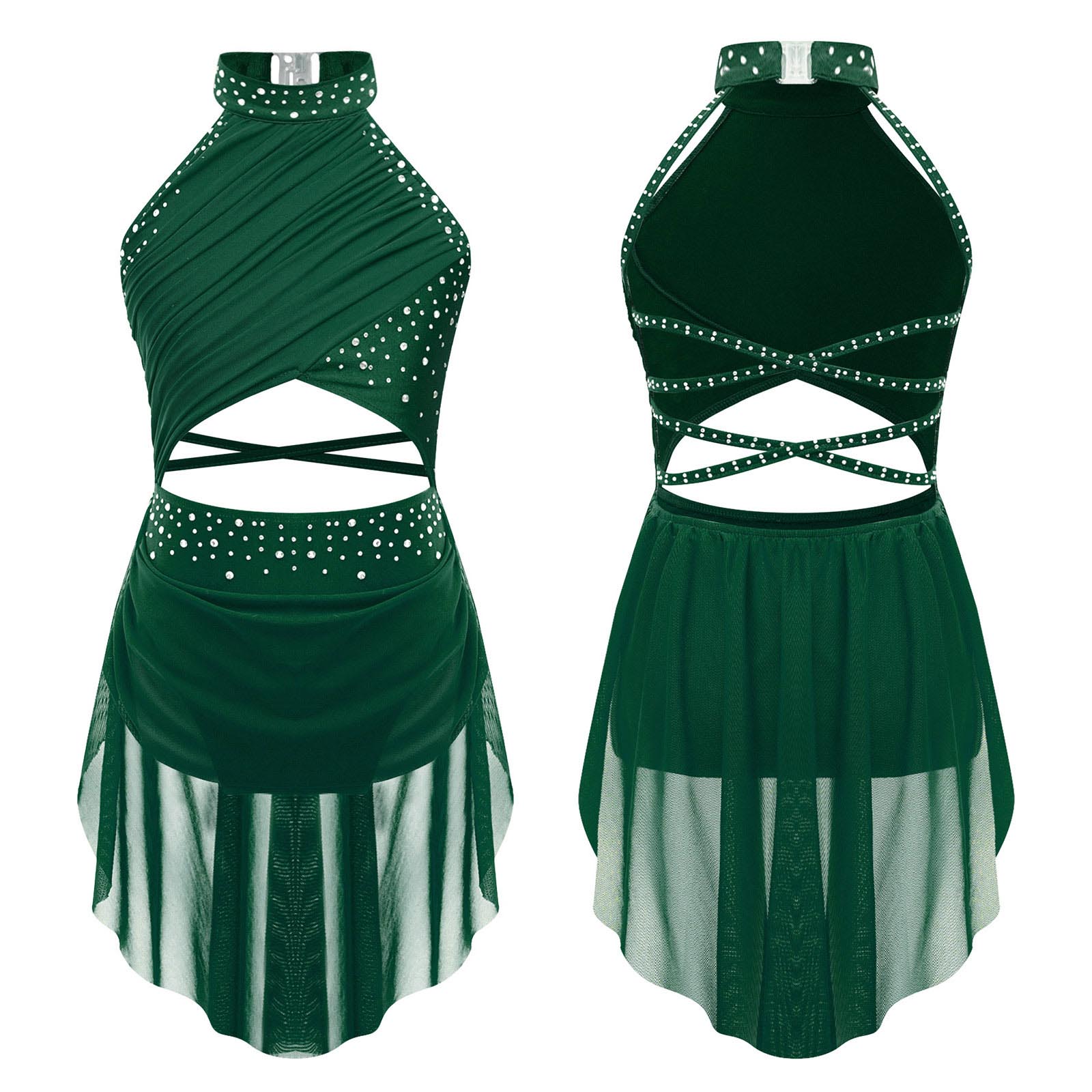 Mädchen Lyrisches Tanzkleid mi – Rhinestone Banding Trim Bewertung und Preis