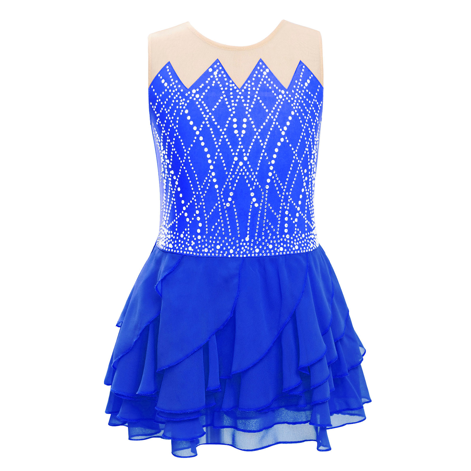Mädchen Mesh Eiskunstlauf Klei – Rhinestone Banding Trim Bewertung und Preis