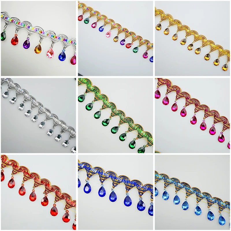 Strass-Fransen-Borte mit Acryl – Tassel Fringe Trim Bewertung und Preis