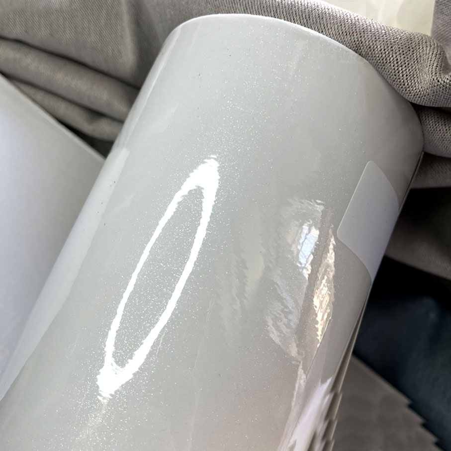 50cm*600cm Hochglänzende Weiße – Glitter Vinyl Roll Bewertung und Preis