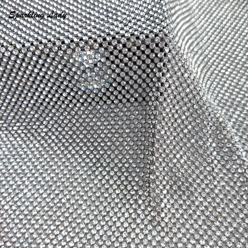 2MM Silber Kristall Mesh Stoff – Crystal Mesh Fabric Bewertung und Preis